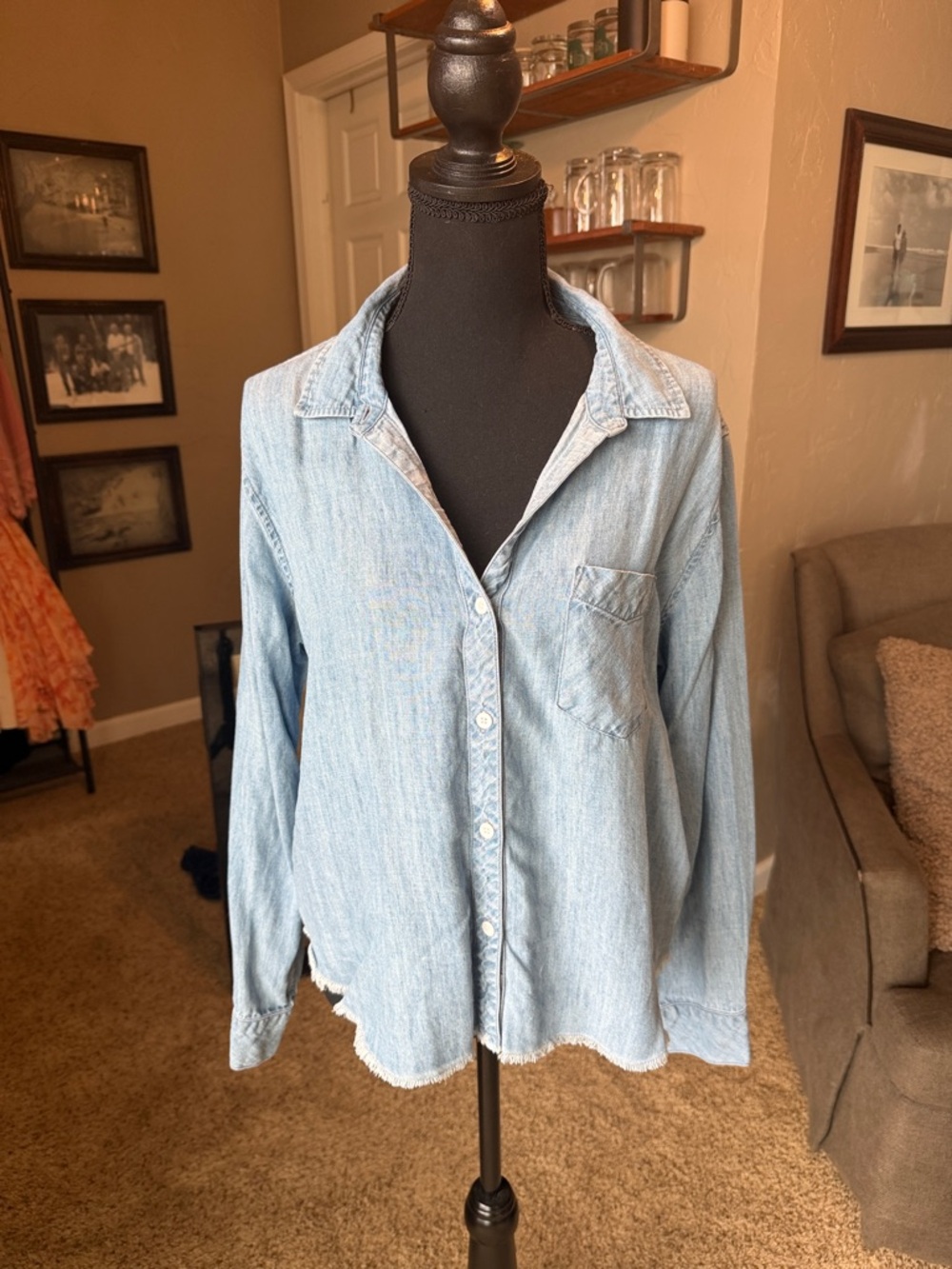 Rails Light Blue Denim Shirt